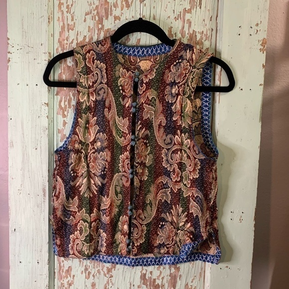 Jackets & Blazers - Handmade vintage paisley vest